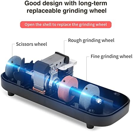 Electric Knife Sharpener, Professional Knife Sharpener for Home, 2 Stages for Kitchen Knives Quick Sharpening & Polishing, with Scissors Sharpening, Green
