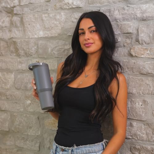 HydroJug Sport 20 oz Insulated Stainless Steel Water Bottle, Stone