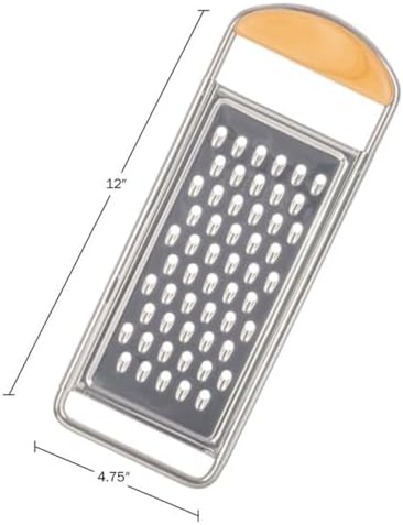 Kings County Tools Cheese Grater Handheld, Flat Food Grater, 12” x 4.5”