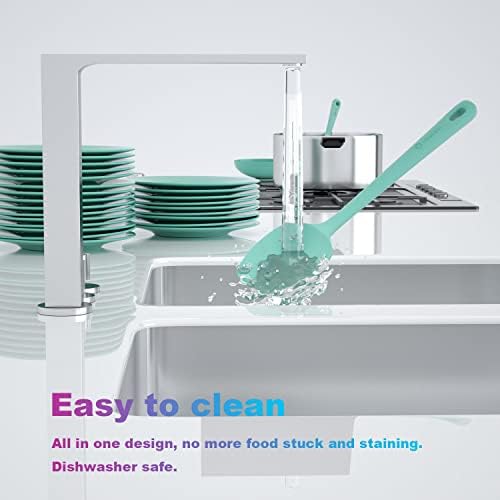 ChefAide 4 Pieces Silicone Spatulas Set, Heat Resistant Rubber Spatula