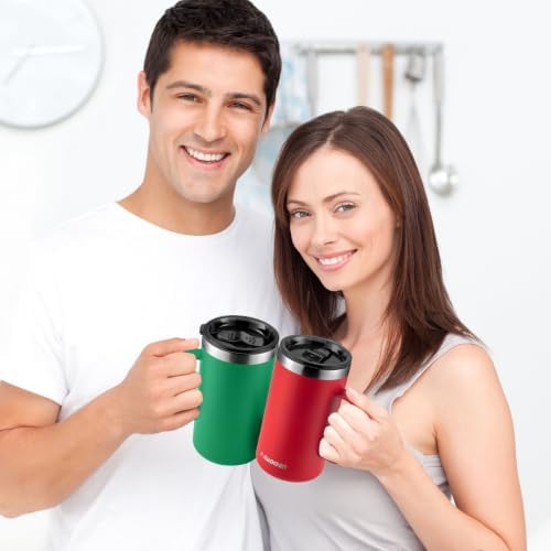 KXIAOCHEN 20 oz Insulated Coffee Mug, Coffee Cup with Lid and Wide Handle