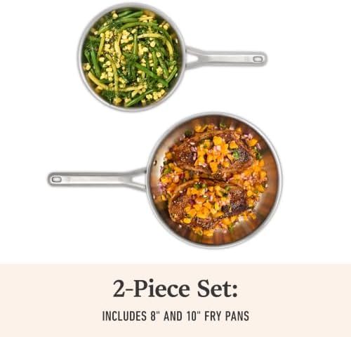 Calphalon Stainless Steel 8-Inch and 10-Inch Fry Pan Set