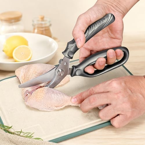 CHEN-KE Rust Resistant Heavy Duty Multipurpose Kitchen Shears-Grey