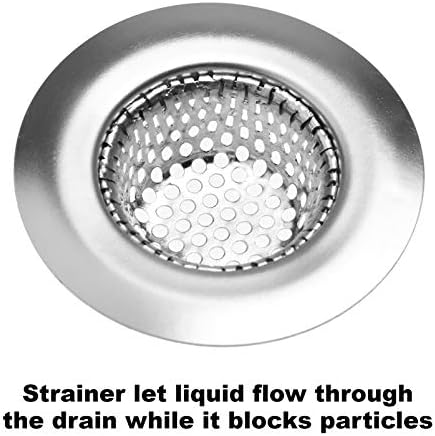 2 Pack - 2.25" Top / 1" Basket- Sink Strainer Bathroom, Utility, Slop, Laundry, RV and Lavatory Sink Drain Strainer Hair Catcher. Stainless Steel - Hilltop Products