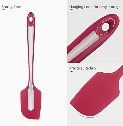 U-Taste 14in Extra Large Silicone Spatula, 600°F Heat Proof Scraper, Red