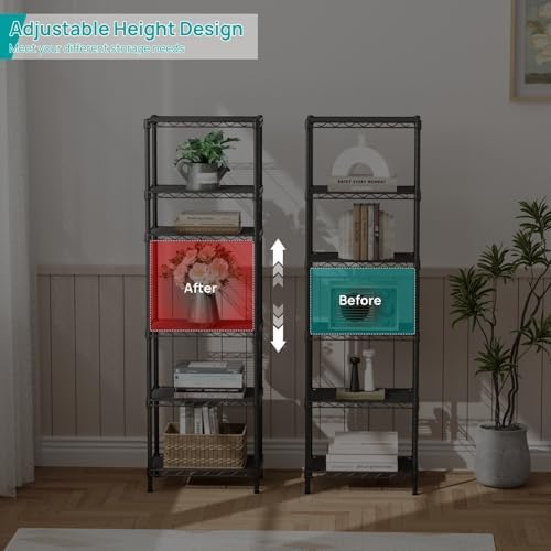 SINGAYE Metal Shelves Wire Shelving Storage Standing Adjustable Shelf Unit