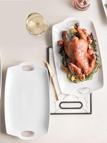 LYEOBOH Turkey Serving Platter for Entertainment, Serving Tray with Handle
