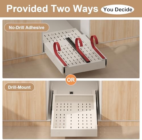 Fokyfok Pull out Cabinet Organizer,11"-17"W,25"-32"D,Expandable,Adhesive