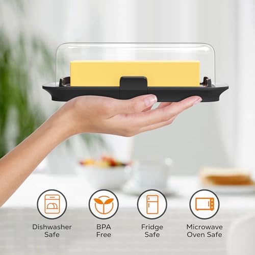 Pisol Butter Dish Airtight with Lid and Lock for 1 Stick Butter