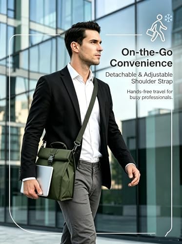 ZM-YOUTOO Insulated Foldable Lunch Bag- Lightweight Portable with Adjustable Shoulder Strap Lunch Box for Men, Women, Office, Work, Picnic, Hiking and Beach (Green(Soft Fabric))