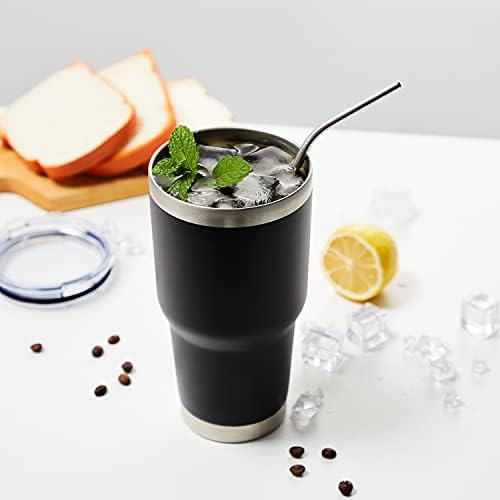 MEWAY 30oz Tumbler Double Wall Vacuum Insulated Travel Mug, Stainless Steel Tumbler with Lid, Durable Powder Coated Insulated Coffee Cup for Cold & Hot Drinks (MIX,8 PACK)