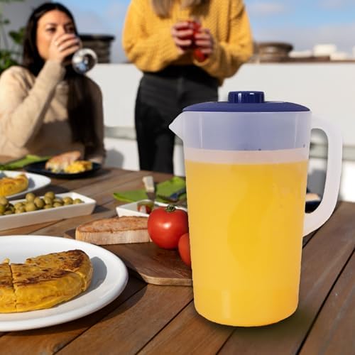 Water Pitcher with Lid 1 Gallon Pitcher BPA Free & Phthalate Free - Navy