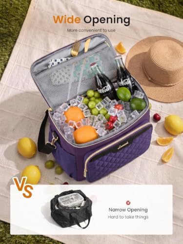 LOVEVOOK Lunch Box for Women, Wide Opening Cute Insulated Lunch Box Bag