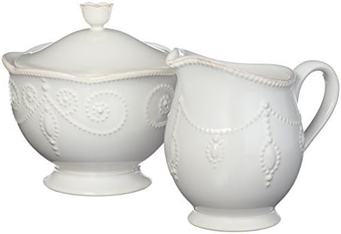 Lenox French Perle Sugar and Creamer, White -, 2.60 LB