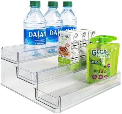 Dial Industries 3 Tier Expandable Kitchen Cabinet Shelf Organizer, Clear