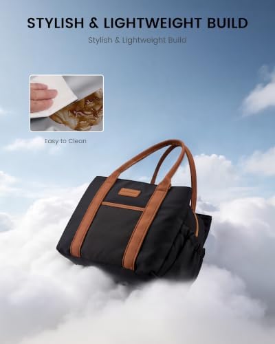 LOVEVOOK Insulated Lunch Bag Women with Triple Compartments & Bottle Holder