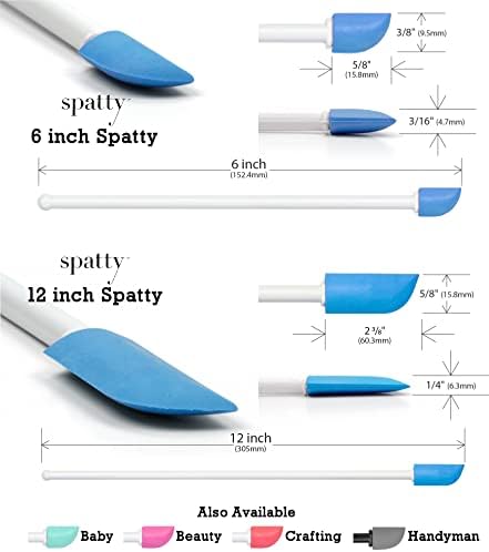 Spatty Daddy Kitchen Spatula Set (6 and 12 Inch Blue) Shark Tank, Christmas Stocking Stuffers, Kitchen Gadgets, Kitchen Utensils, Adult Stocking Stuffers, Gifts for Mom and Grandma, Cooking Gifts