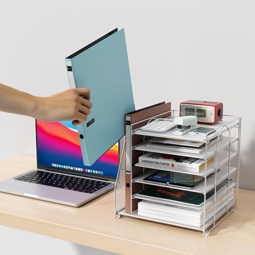 gianotter 6-Tier Paper Organizer With Magazine Holder