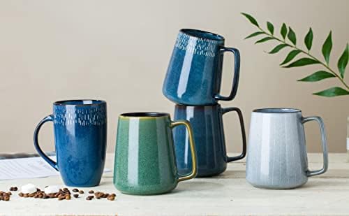 24 oz Large Ceramic Coffee Mugs, Extra Large Mug, Big Handle (24 oz green)