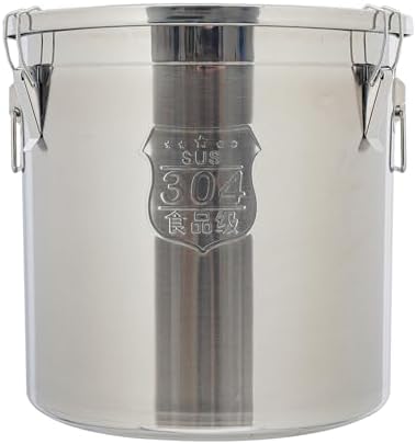 DYNAMI 12.7Gal 304 Stainless Steel Rice Storage Container 40-90Lbs