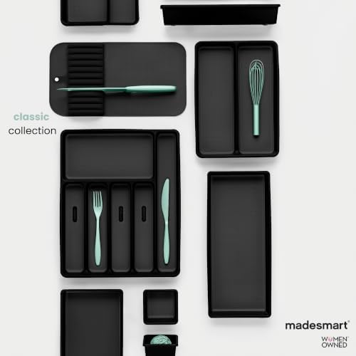 madesmart Classic In Drawer Knife Mat, 11 Knives, Black