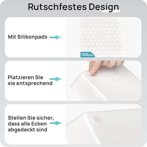 Vtopmart 25 Pack Plastic Drawer Organizers with Non-slip Rubber Pads