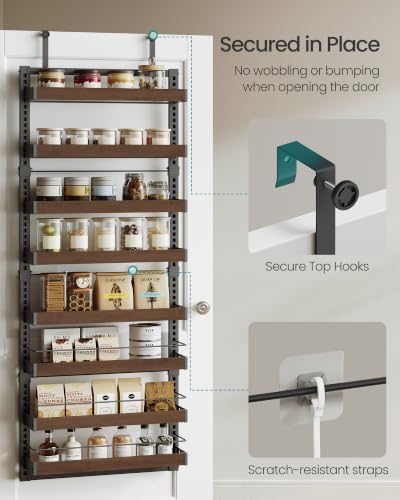 SONGMICS 8-Tier Over the Door Pantry Organizer, Adjustable Spice Rack
