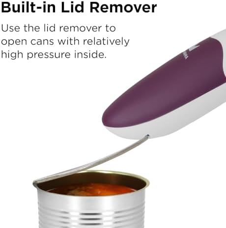 Kitchen Mama Auto 2.0 Electric Can Opener, Cordless, Burgundy Mist