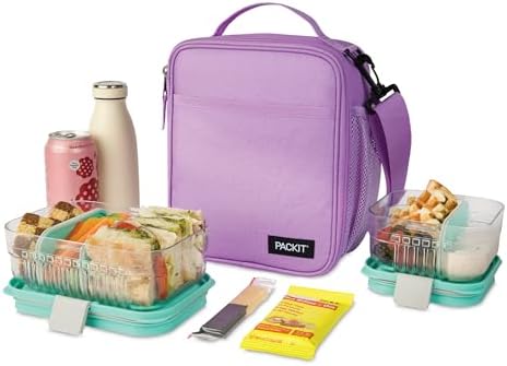 PackIt Freezable Crossbody Lunch Box, Lavender