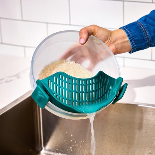 Anyday Silicone Clip On Strainer, Blueberry