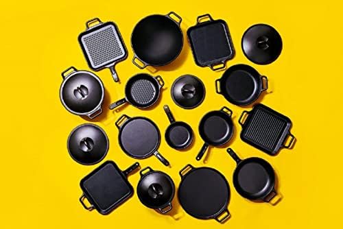 Lodge BOLD Pre-Seasoned Cast Iron Grill Pan with Loop Handles, 12 Inches
