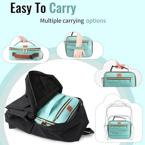 Genteen Lunch Box for Kids, Boys - Insulated Small LunchBox Reusable, Zip Closure & Buckle Handle, Portable Cooler for Work, School, Travel (Light Green)