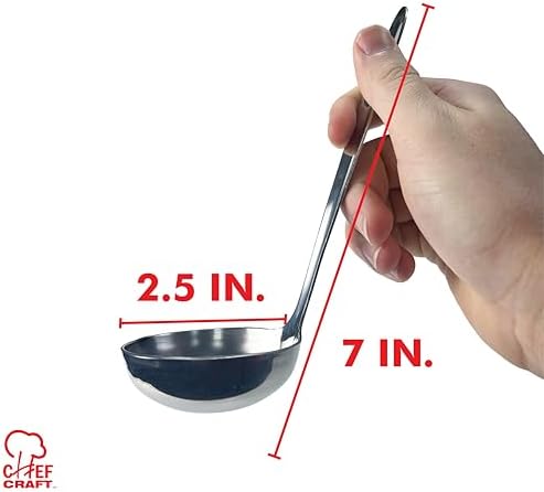 Chef Craft Select Serving Ladle, 8 inch, Stainless Steel