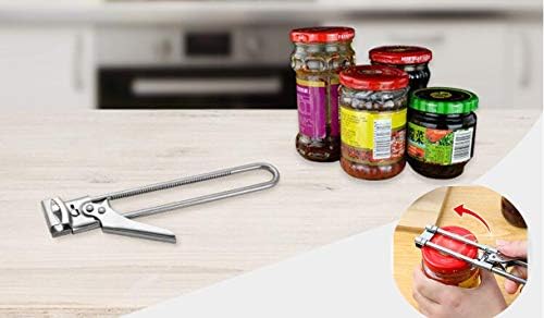 Master Jar & Bottle Opener,Adjustable Multifunctional Stainless Steel Can Opener Jar Lid Gripper,Manual,Kitchen Accessories(Silver)