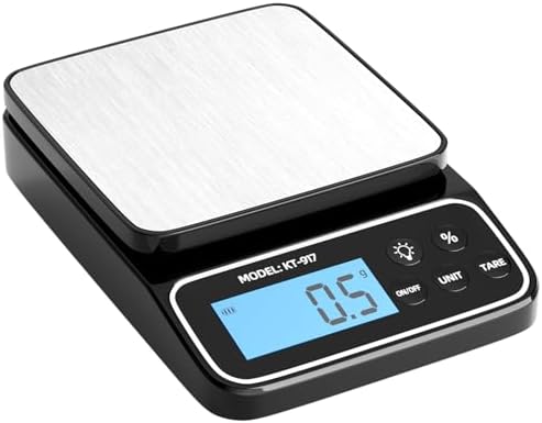Digital Kitchen Scale Rechargeable, 5kg/11lb Food Bakery Scale with Percentage Function, Tare Function