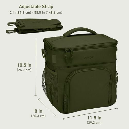 Bentgo Prep Deluxe Insulated Meal Prep Lunch Bag for Adults, Holds 5 Meals