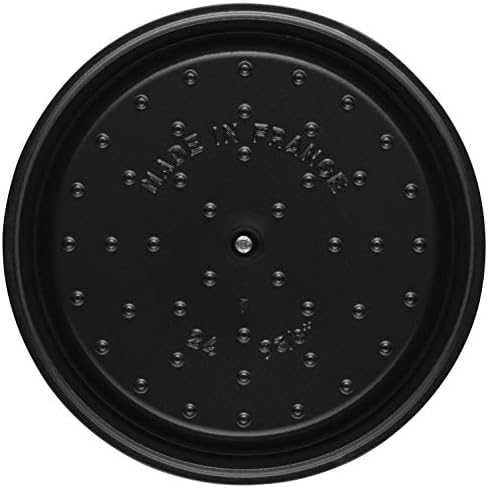 STAUB La Cocotte 6.75L Enamel-Coated Round Cast Iron Cocotte with Nickel Knob Lid - All Cooktops, Made in France, Bordeaux