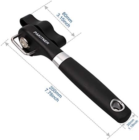 PAKITNER- Safe Cut Can Opener, Smooth Edge Can Opener - Handheld Easy Turn Knob, Manual Can Opener, Ergonomic Smooth Edge, Food Grade Stainless Steel Cutting Tool for Kitchen & Restaurant