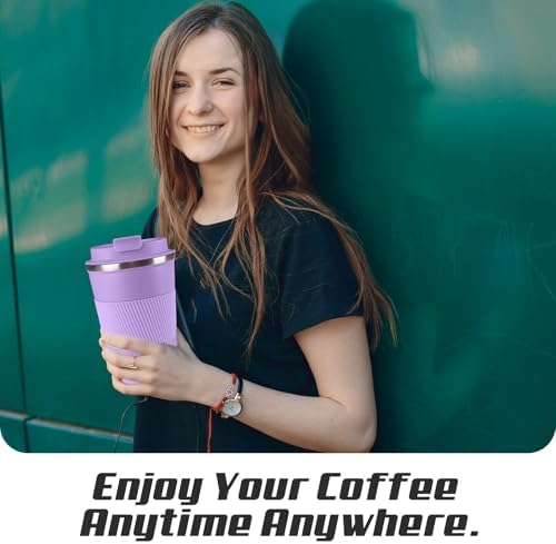 Vacuum Insulated Stainless Steel Travel Coffee Mug,Leak Proof Cup with Lid