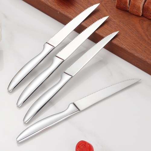 Steak Knives Set of 12, Serrated Knife Set, Steak Knives Dishwasher Safe
