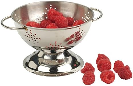 RSVP International Endurance Kitchen Collection Colander Strainer, Mini, Pierced Stainless Steel