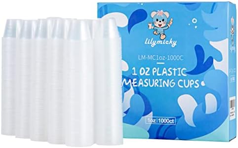 1000 Pack Disposable Medicine Cups (1 oz), Medical Plastic Measuring Cups For Medical Purposes, or Mixing and Measuring Resin, Epoxy, DIY Arts & Crafts, Paint, Cooking