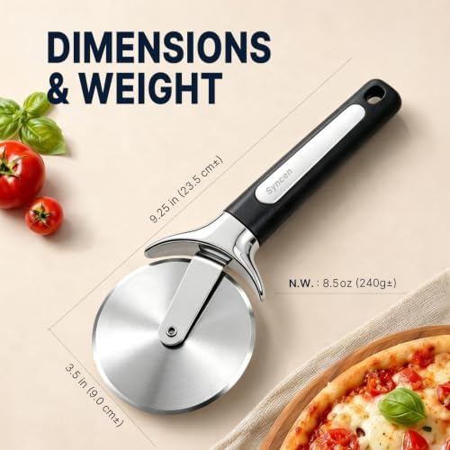 Heavy Duty Pizza Cutter Wheel, Stainless Steel Sharp Pizza Slicer