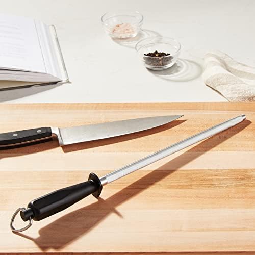 Dexter Russell 30505 Val-U (30505) Sharpening Steel, 12", DEXSTEEL Stain Free, high Carbon Steel, Polypropylene Handle, Black, NSF