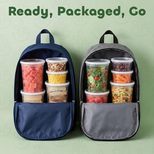 144 Sets Plastic Food Storage Deli Containers w/ Lids 16oz Pint, 32oz Quart