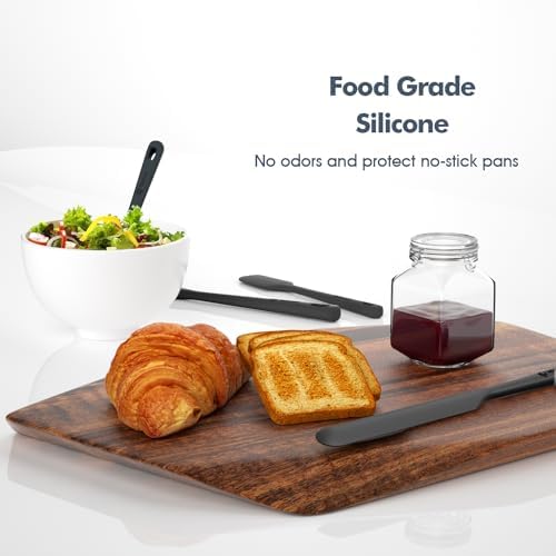 ChefAide 5 Pieces Silicone Spatulas Set, Heat Resistant Rubber Spatula