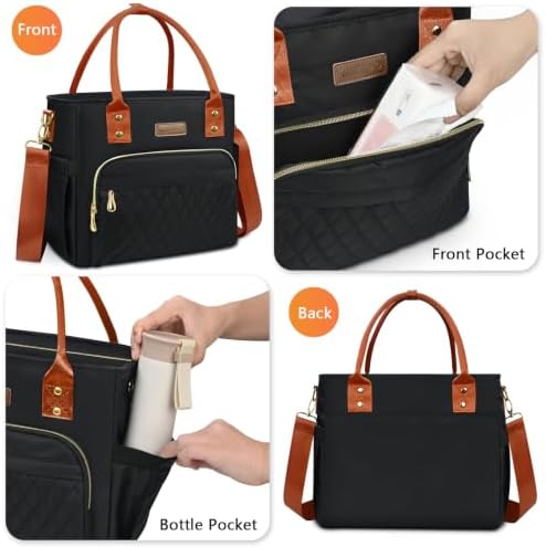 MIYCOO Insulated Lunch Bag Women, Large Tote Lunch Box for Work, 18L