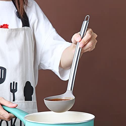 Berglander Ladle, Non-stick Silicone Kitchen Ladle, Soup Ladle, Cooking Ladle Soup Spoon For Cooking, Dishwasher Safe, Easy to Clean