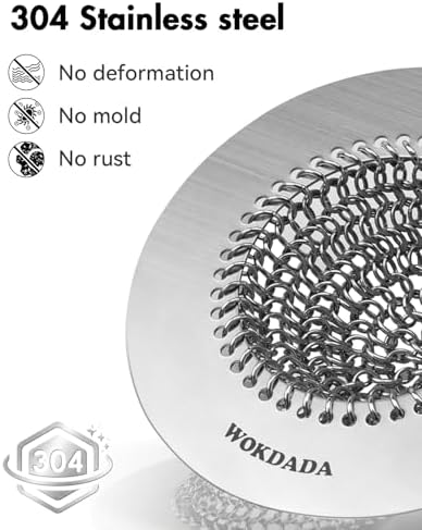 WOKDADA Reversible Kitchen Sink Drain Strainer, Anti-Clog Flat Edge Design