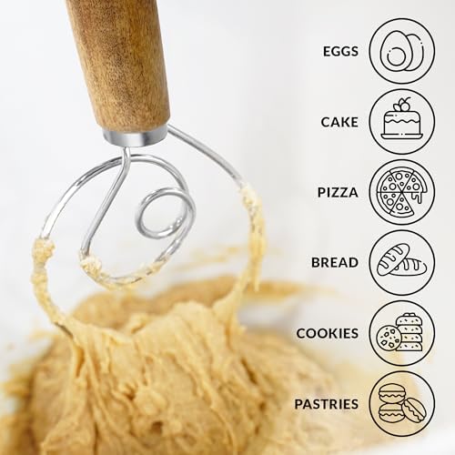 Zulay Kitchen 13-Inch Danish Dough Whisk